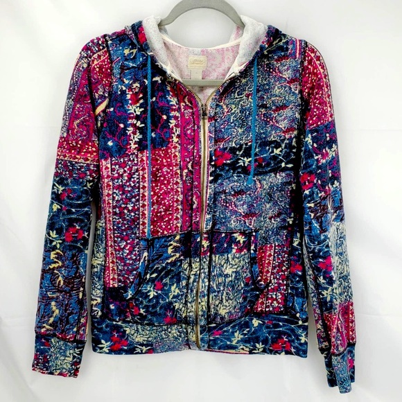 Lucky Brand Jackets & Blazers - Lucky Brand Paisley Zippered Hoodie Jacket
